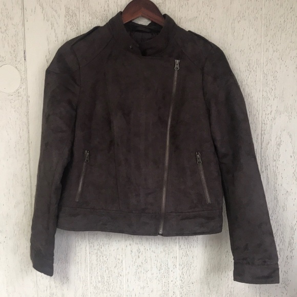 New Brown  Soft Biker Jacket - Picture 1 of 8